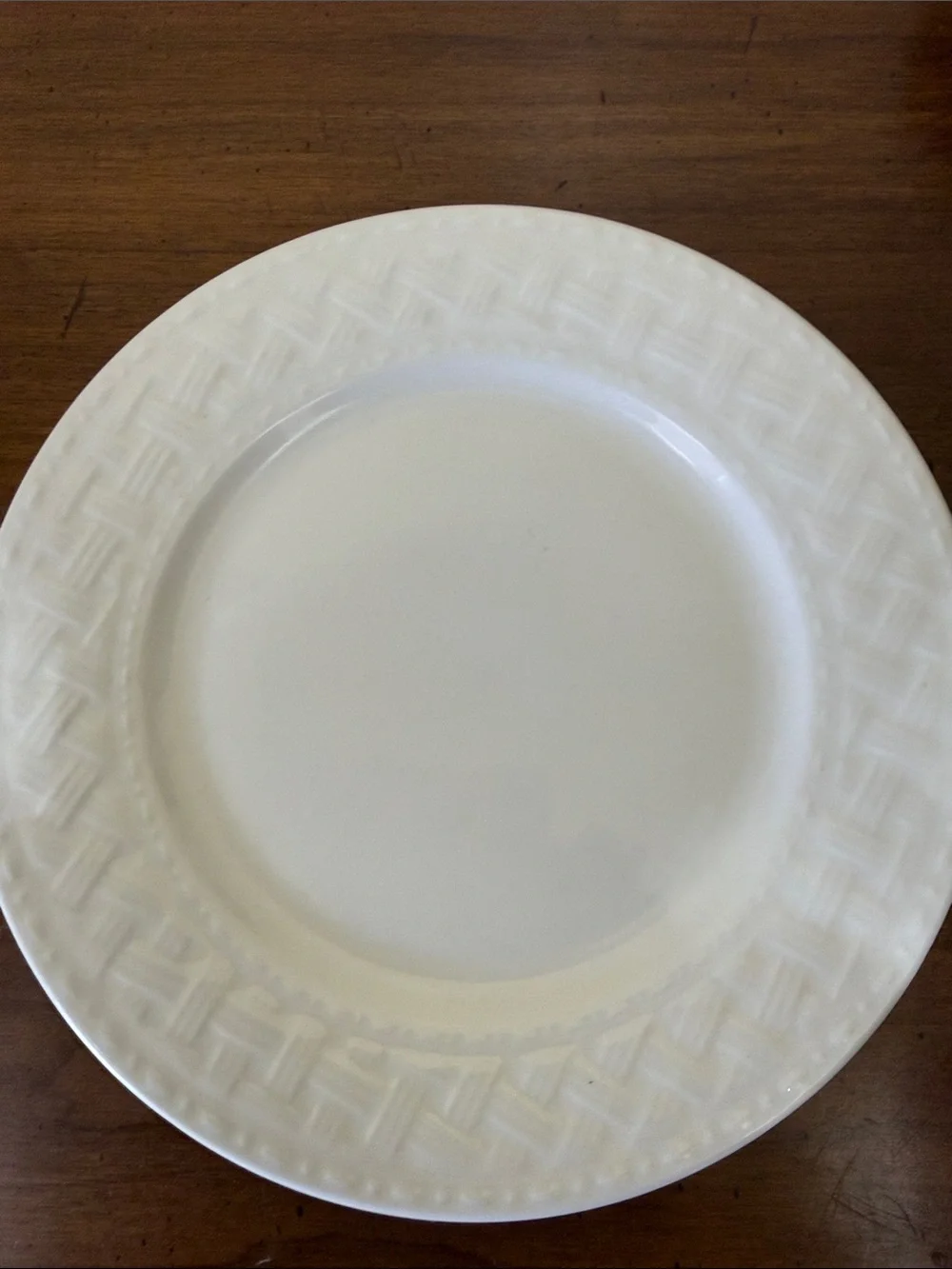 Pfaltzgraff White Embossed Rim Salad Plates - Set of 4